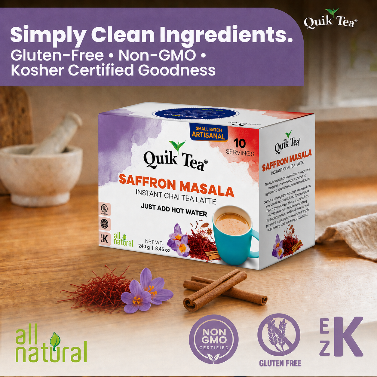 Saffron Masala Chai Tea Latte - 10 Count