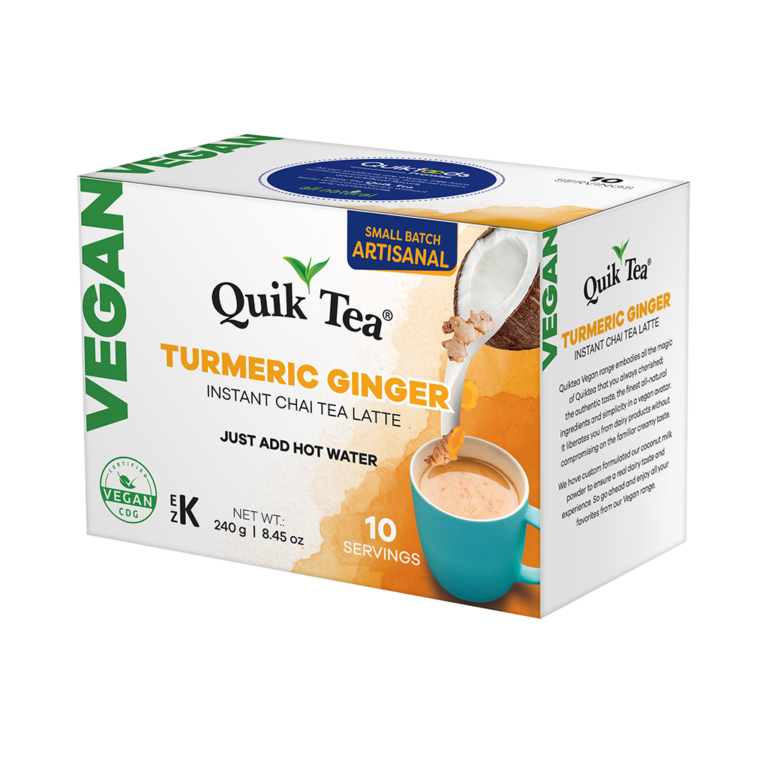 Vegan Turmeric Ginger Chai Tea Latte | Single Serve | QuikTea