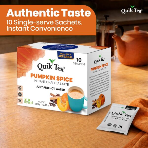 Quik Tea Pumpkin Chai Tea Latte - 10 Count
