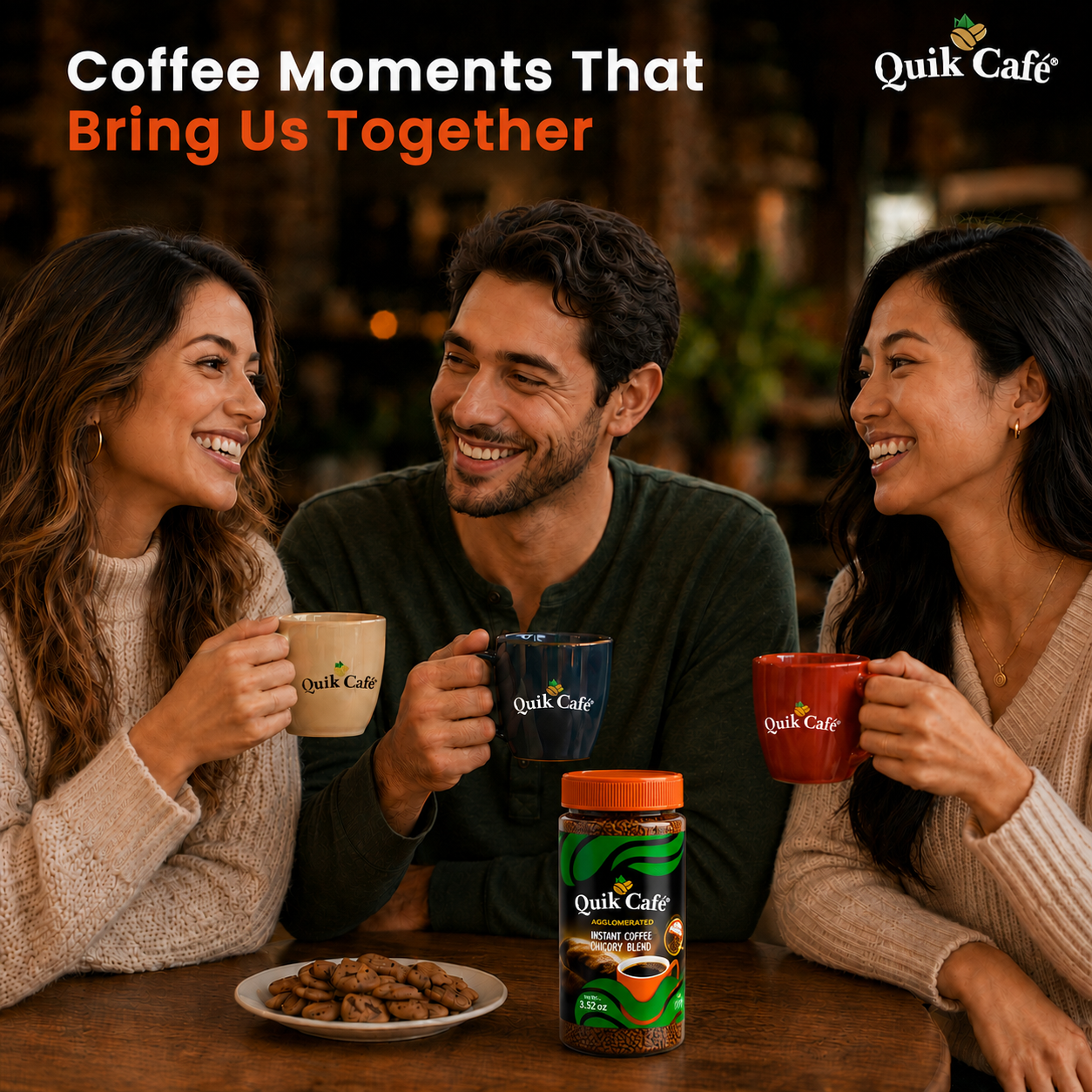 QuikCafe Agglomerated Arabica Coffee and Chicory Instant Coffee - 100g