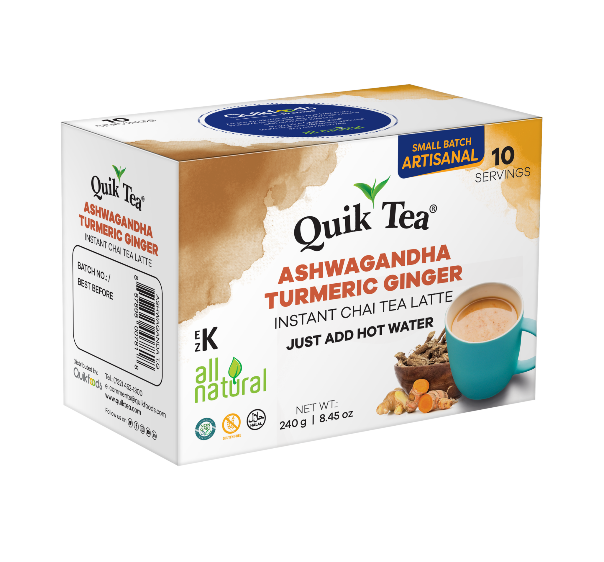 Healthy Ashwagandha Turmeric Ginger Chai Latte