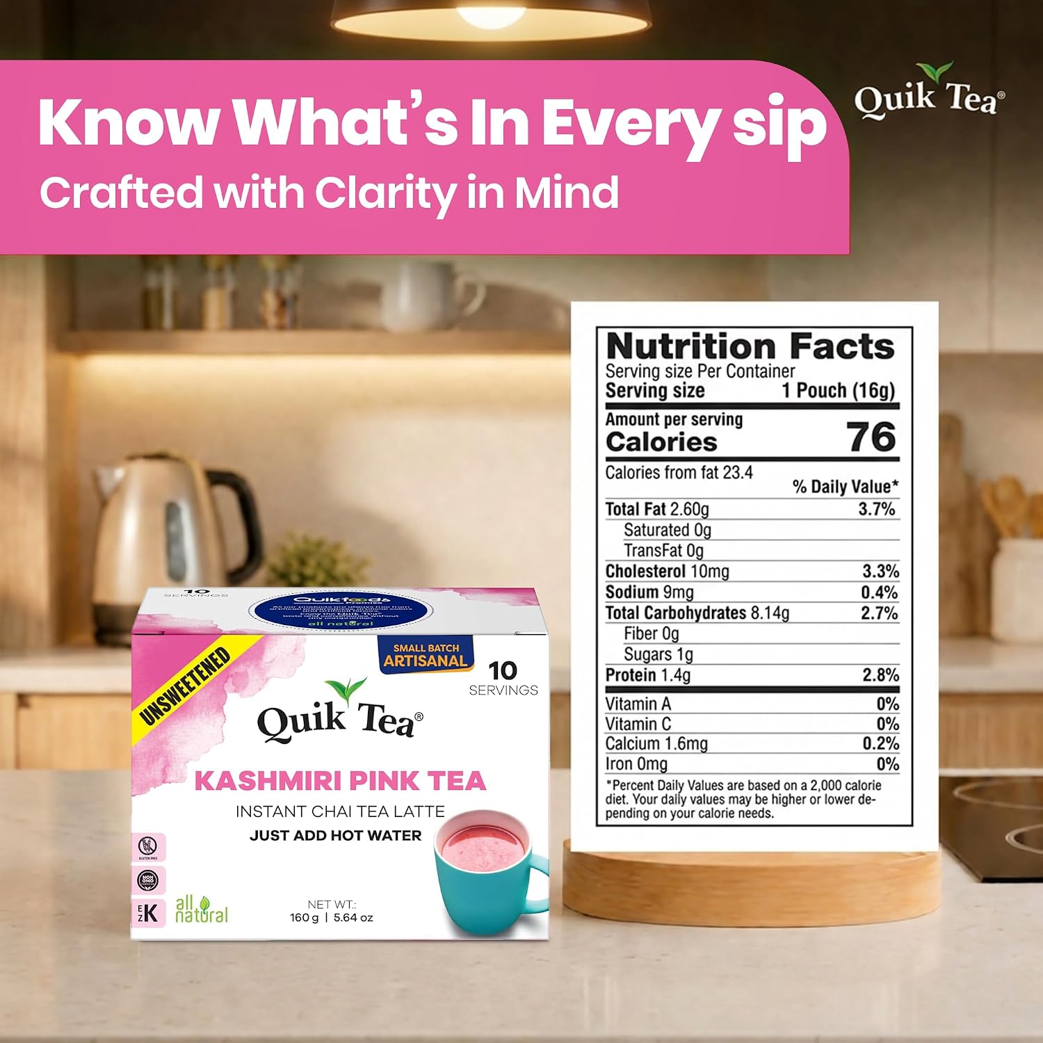 Unsweetened Kashmiri Pink Tea